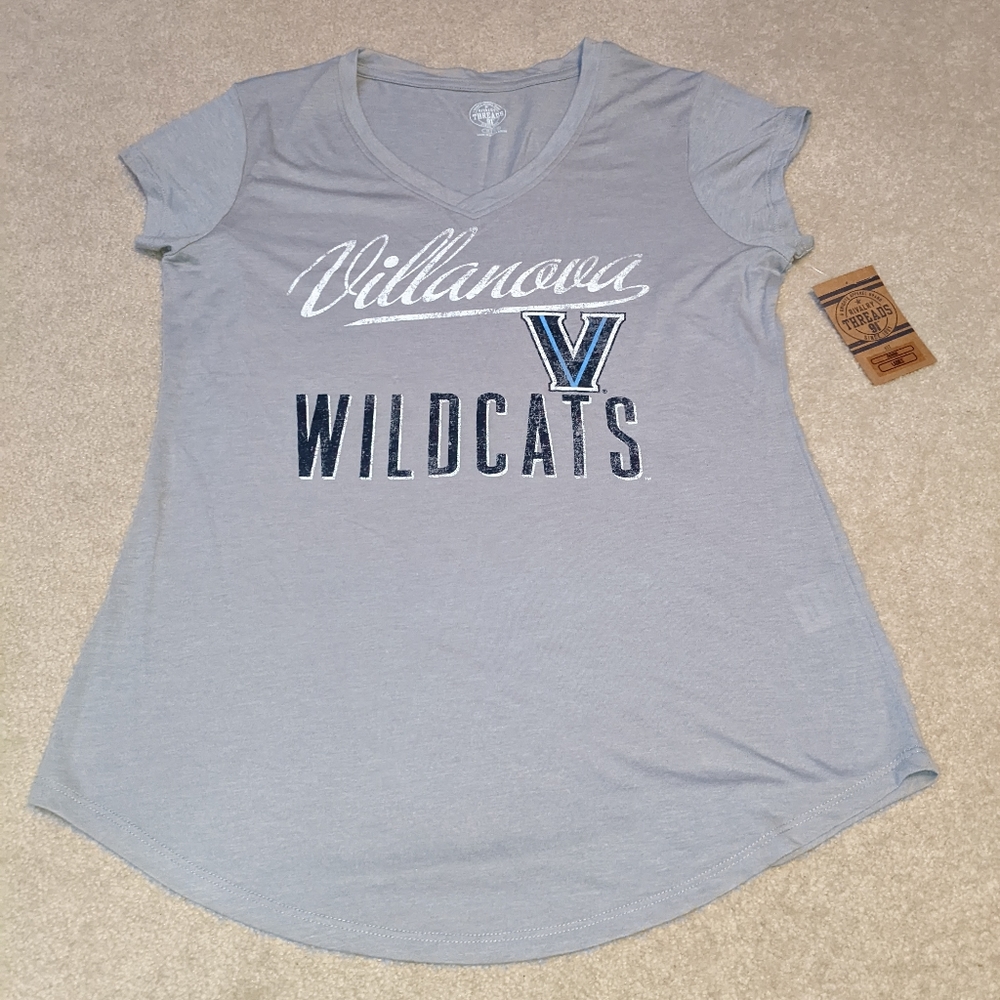SOLD!!!!! ❌❌Nwts rivalry threads Villanova Wildcats grey v-neck t-shirt - Picture 1 of 14